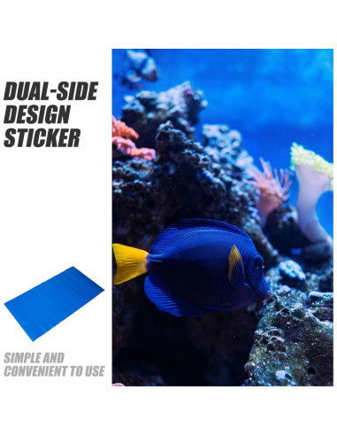 Fondo de Acuario Doble Cara Hemobllo 30x52 cm Azul Negro