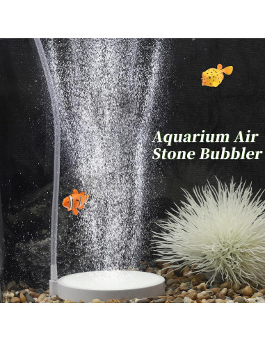 Piedra de aire para acuarios CAPASTEC 10 cm con tubo y ventosas