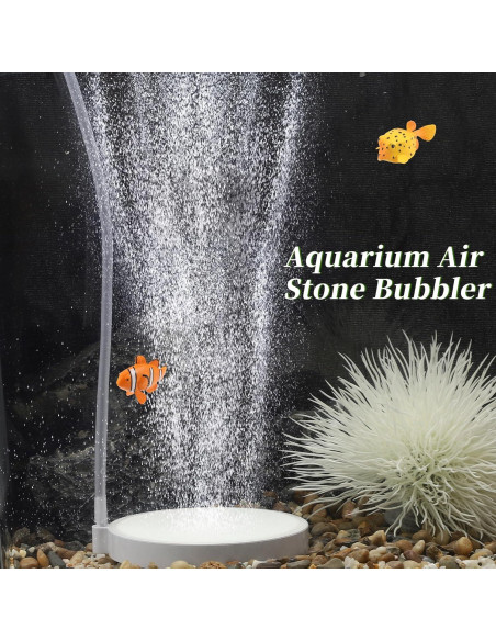 Piedra de aire para acuarios CAPASTEC 10 cm con tubo y ventosas