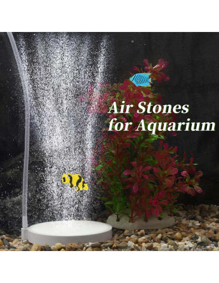 Piedra de aire para acuarios CAPASTEC 10 cm con tubo y ventosas