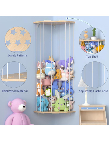 Estante de Almacenamiento de Animales de Peluche Viktorpai