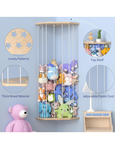 Estante de Almacenamiento de Animales de Peluche Viktorpai