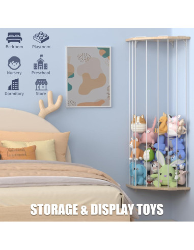 Estante de Almacenamiento de Animales de Peluche Viktorpai