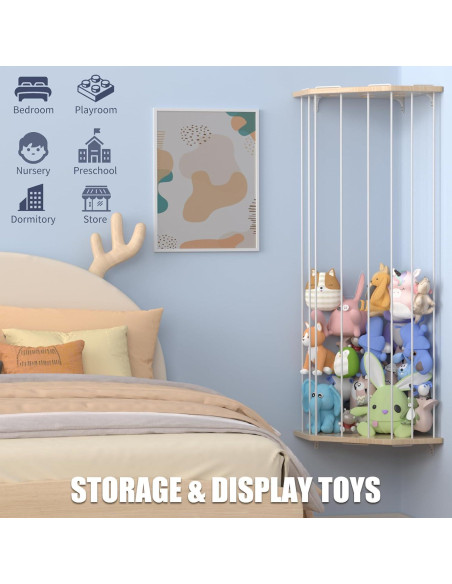 Estante de Almacenamiento de Animales de Peluche Viktorpai