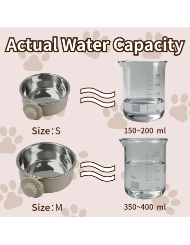 Cuencos de Acero Inoxidable para Mascotas MRSXXNTY 2 Pcs S