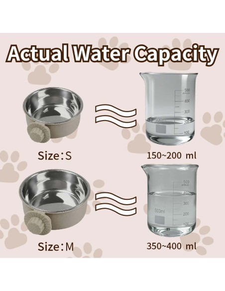 Cuencos de Acero Inoxidable para Mascotas MRSXXNTY 2 Pcs S