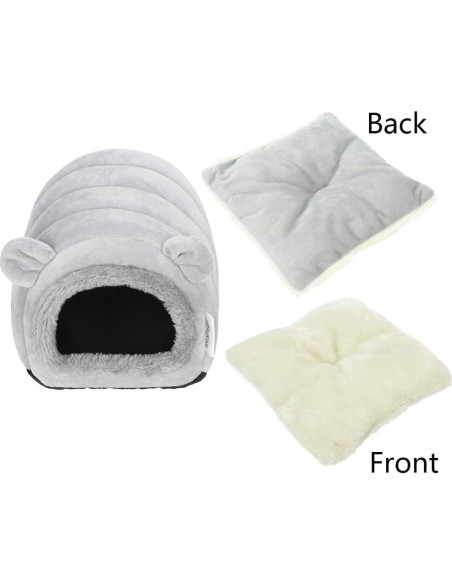 Cueva Nido para Hámster y Erizo YOGURTCK Gris 18x17x14 cm