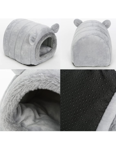 Cueva Nido para Hámster y Erizo YOGURTCK Gris 18x17x14 cm