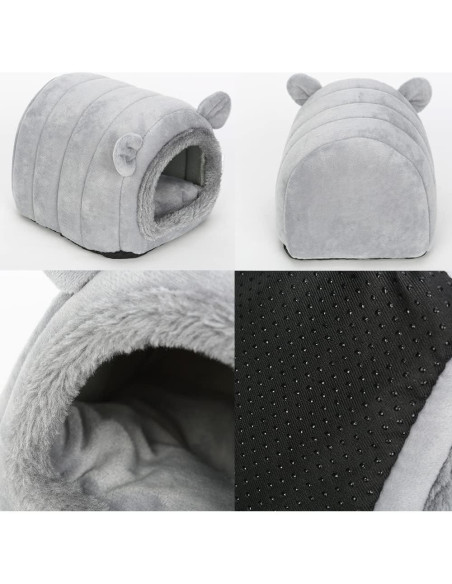 Cueva Nido para Hámster y Erizo YOGURTCK Gris 18x17x14 cm