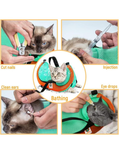 Bolsa de Aseo y Transporte para Gatos AWOOF Ajustable 43.9x26.9cm