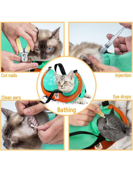 Bolsa de Aseo y Transporte para Gatos AWOOF Ajustable 43.9x26.9cm