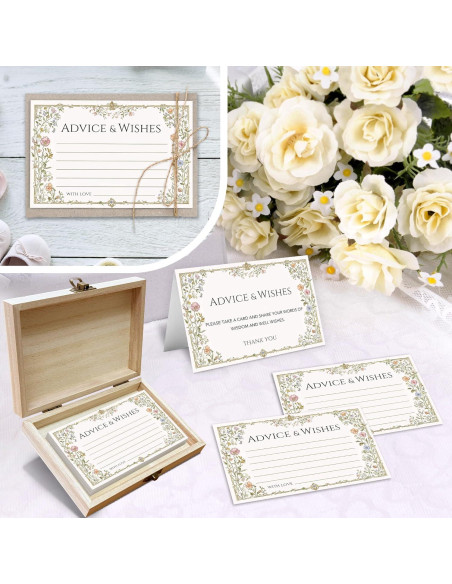 Caja de Tarjetas de Consejos y Deseos BHTPNG - 50 Pcs