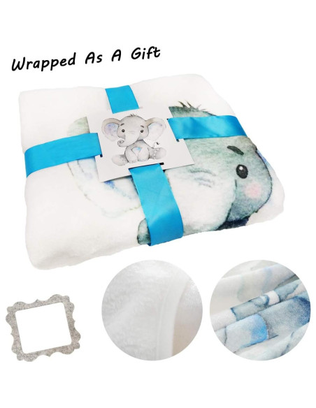 Manta de Hitos Mensuales Besbaby Elefante Azul 119x102cm Manta de Hitos Mensuales Besbaby Elefante Azul 119x102cm