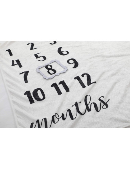 Manta de Hitos Mensuales Besbaby Elefante Azul 119x102cm Manta de Hitos Mensuales Besbaby Elefante Azul 119x102cm