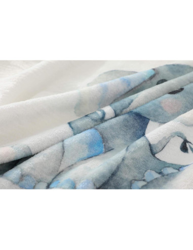 Manta de Hitos Mensuales Besbaby Elefante Azul 119x102cm