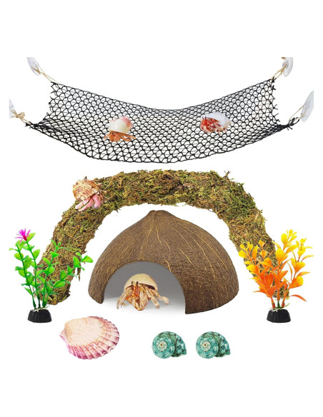 Accesorios para Cangrejo Ermitaño Hamiledyi 8PCS - Juguetes de Escalada y Escondite