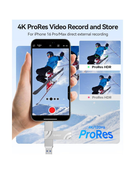 ORICO A10 1TB Disco Duro Sólido Externo USB-C y A