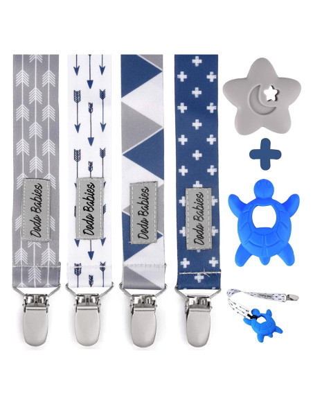 Juego de Clip para Chupete y Mordedor Dodo Babies - 6 Piezas