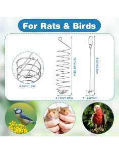 2 Juguetes de Enriquecimiento para Ratas YBEATY Acero Inoxidable 2