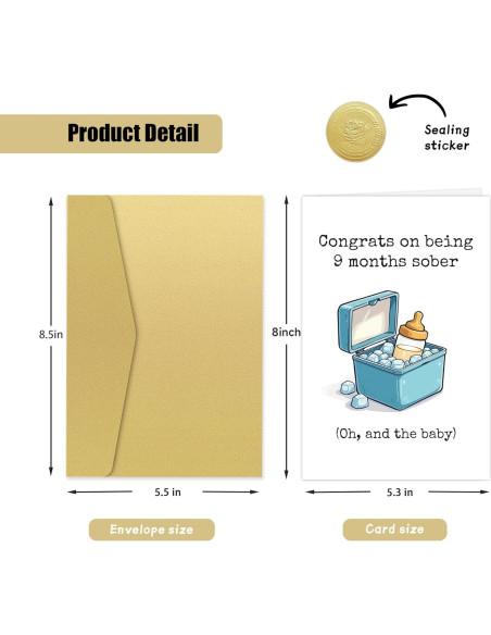 Tarjeta de Felicitación para Nuevos Bebés Zoytonky 20.5x13.6cm