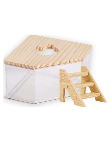 Caja de Baño de Arena FiboPawer Pentágono 16x16x10 cm