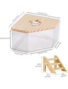 Caja de Baño de Arena FiboPawer Pentágono 16x16x10 cm 2