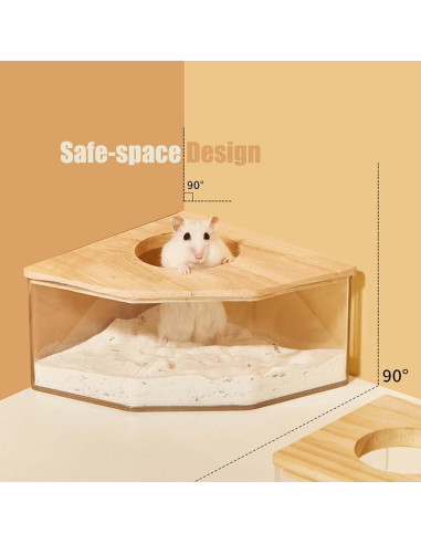 Caja de Baño de Arena FiboPawer Pentágono 16x16x10 cm