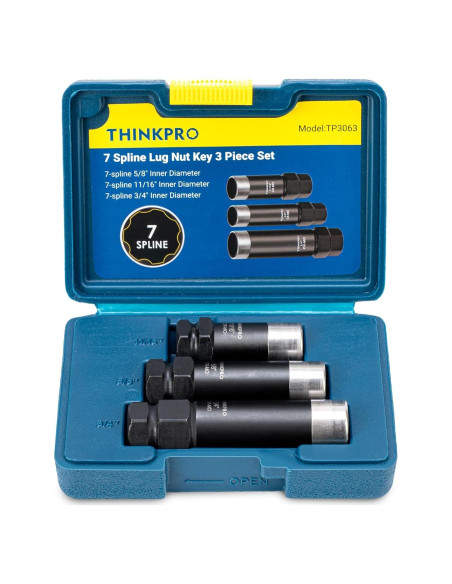 Juego de Enchufes para Tuercas de 7 Puntas Thinkpro 3 Piezas