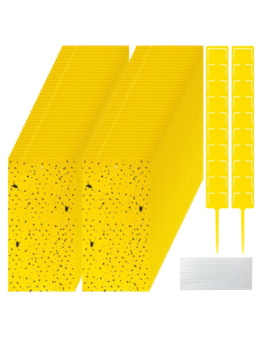 Trampas Adhesivas para Mosquitos Qualirey 220 Pcs Amarillo