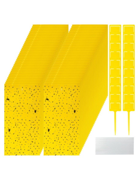 Trampas Adhesivas para Mosquitos Qualirey 220 Pcs Amarillo