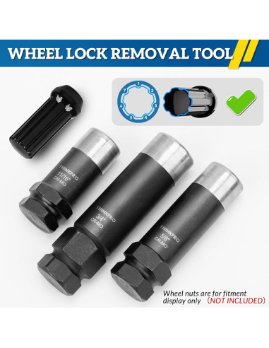 Juego de Enchufes para Tuercas de 7 Puntas Thinkpro 3 Piezas