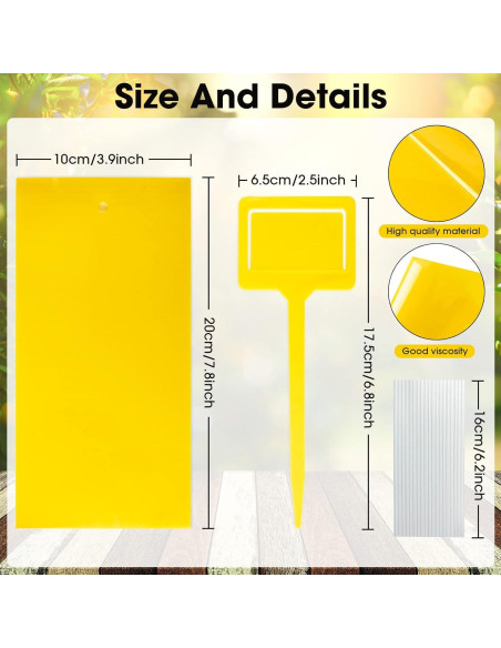 Trampas Adhesivas para Mosquitos Qualirey 220 Pcs Amarillo