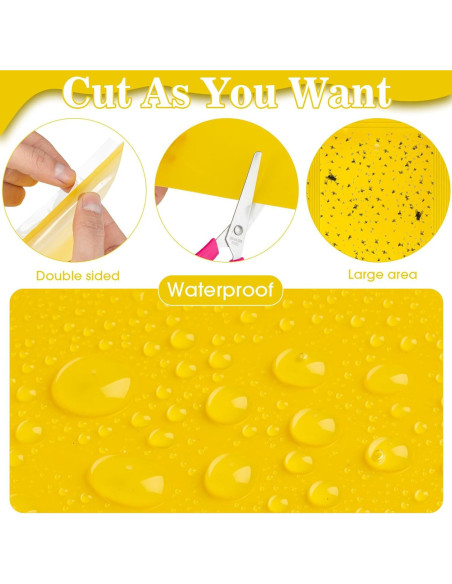 Trampas Adhesivas para Mosquitos Qualirey 220 Pcs Amarillo