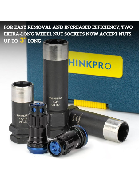 Juego de Enchufes para Tuercas de 7 Puntas Thinkpro 3 Piezas