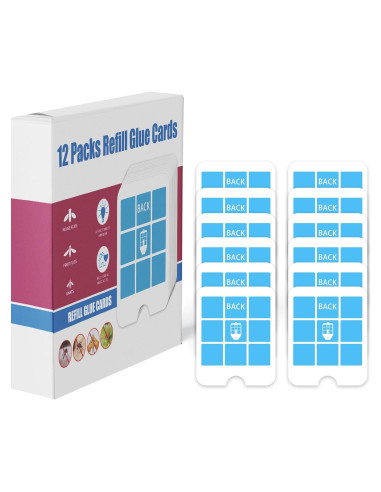 12 Tarjetas de Pegamento Repuesto Bammy para Trampas de Moscas