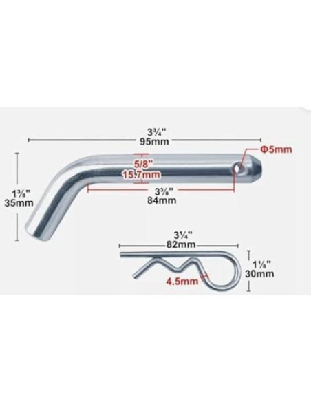 Pasador y Clip de Remolque xamily 5/8" Alta Resistencia Pasador y Clip de Remolque xamily 5/8" Alta Resistencia