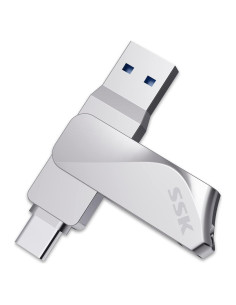 Pendrive SSK 64GB USB C y USB A 3.2 Velocidad 200MB/s