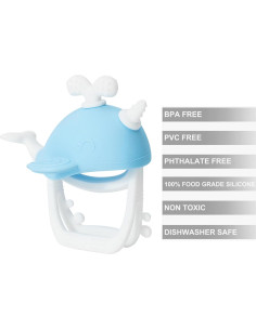 Mordedor de Silicona PandaEar Ballena para Bebés 0-12 Meses 2