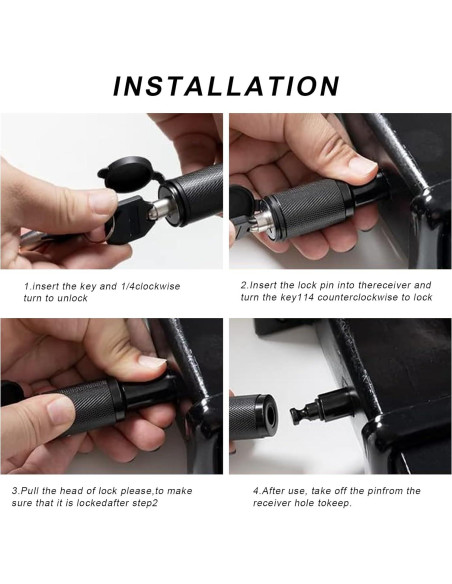 Cerradura de receptor de enganche MUQIDA 5/8" antirrobo