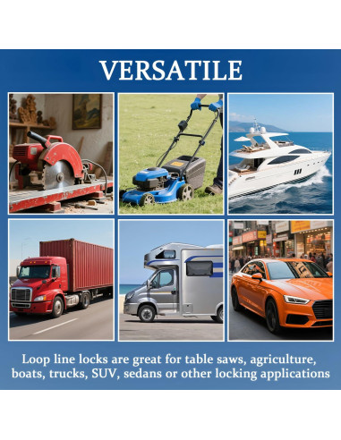 2 Pasadores de Bloqueo BADAO para Remolque 6.3mm x 80mm