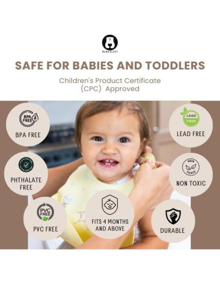 Babero y Tapete de Silicona Mamabear | Ajustable, Impermeable, Libre de BPA