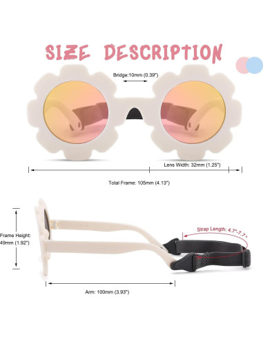 Gafas de Sol Polarizadas Flexibles COASION para Bebés 0-12 Meses