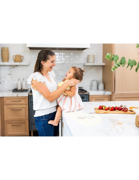 Babero y Tapete de Silicona Mamabear | Ajustable, Impermeable, Libre de BPA