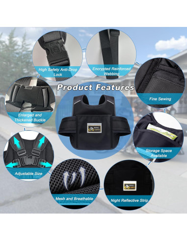 Arnés de Seguridad Infantil YISNDYA Ajustable Reflectante 3-12 Años