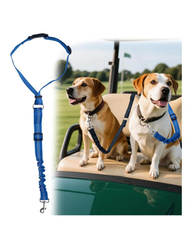 Correa de Seguridad para Perros Hezaosth Azul Ajustable