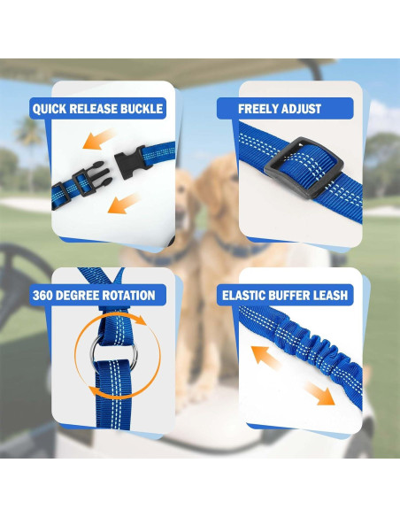 Correa de Seguridad para Perros Hezaosth Azul Ajustable