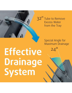 Organizador de Secado de Botellas DAN Market 32 Picos Montado en Pared 2