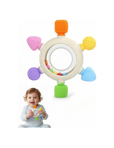 Anillo de Dentición de Silicona Colorido - Mordedor Seguro 10.67 cm