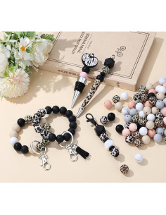 Perlas de Silicona 15mm NUKAYAI 70Pcs Leopardo Clásico 2