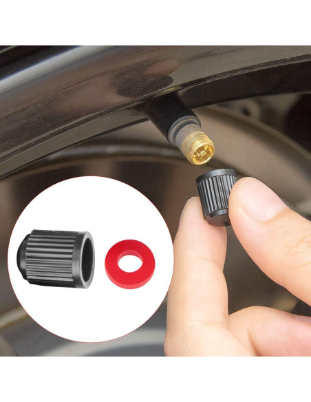 150 Tapas de Válvula de Neumático Awpeye Universales Negras